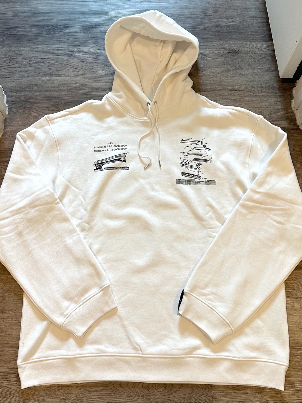 ROKH Oversized Sweatshirt Men's White/Stapler